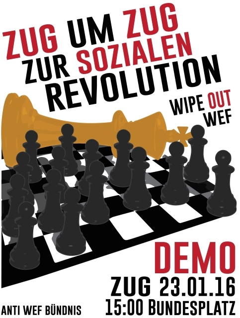 Plakat AntiWEF Demo 2016